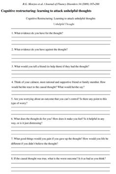 Cognitive Distortions Worksheet