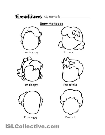 Free Printable Feeling Faces Worksheet