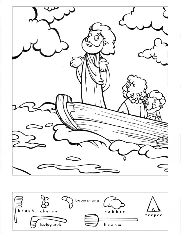 Jesus Calms the Storm Bible Coloring Page