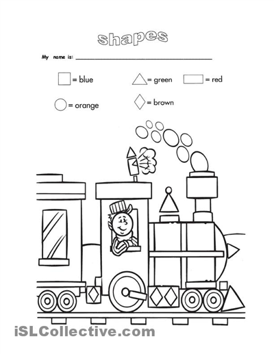 Kindergarten Shape Worksheet