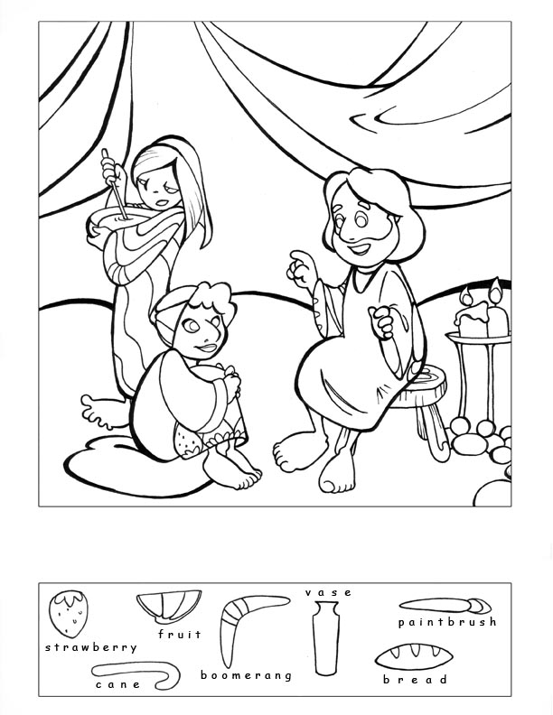 Mary and Martha Sunday School Coloring Pages