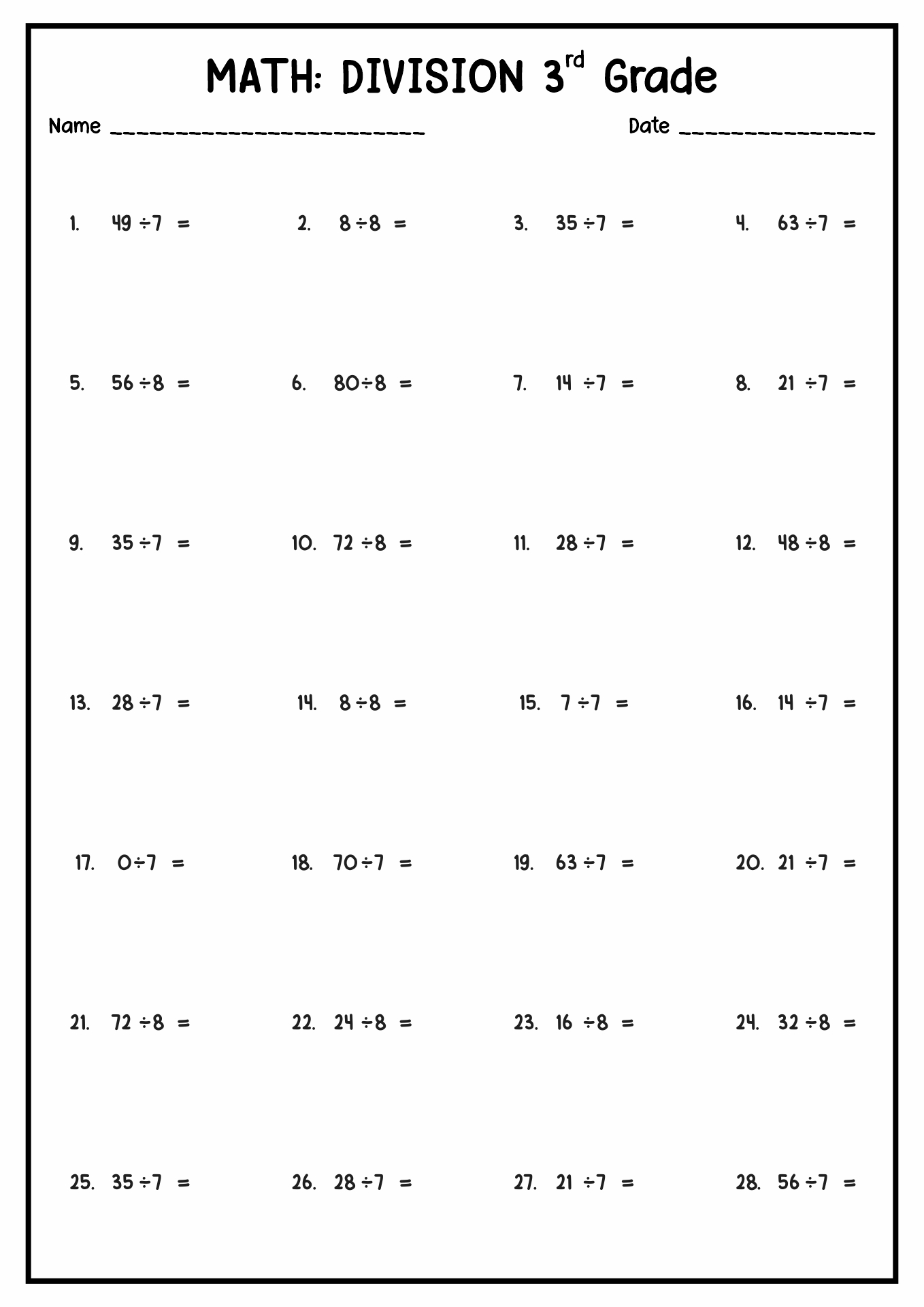 12 Long Division With Remainders Worksheets 4th Grade Free PDF At 