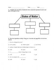 Printable Matter Worksheets