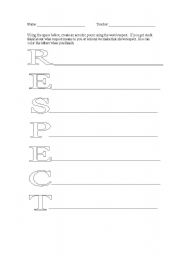 14 Printable Worksheets About Respect / worksheeto.com