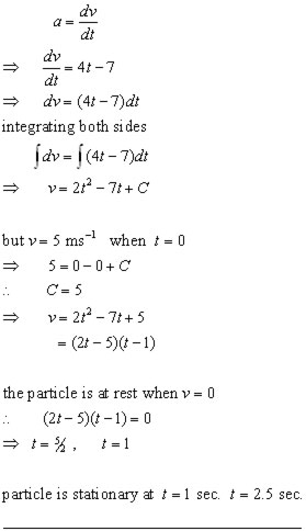 Examples of Non Linear-Motion