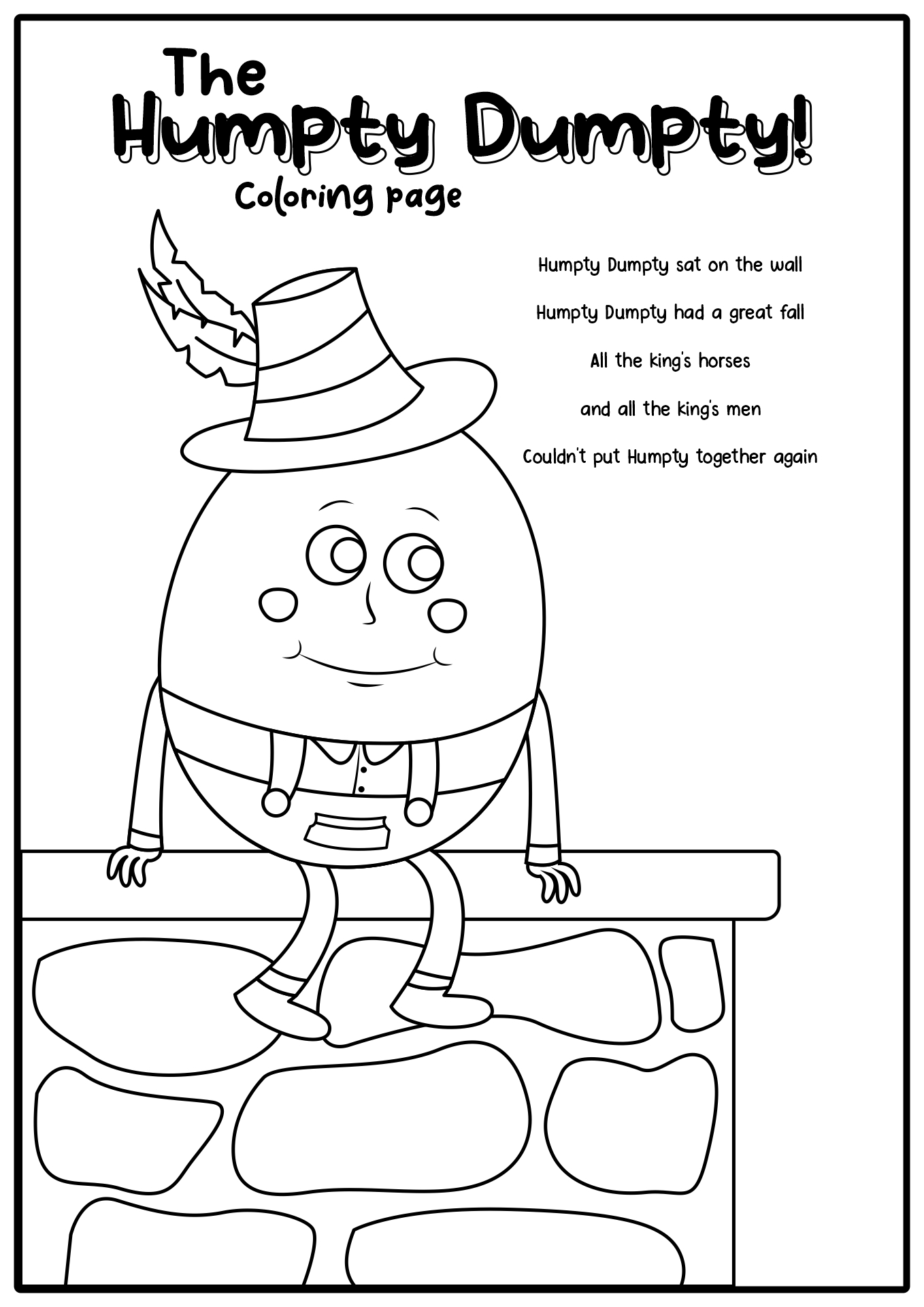 Free Printable Humpty Dumpty Activities For Preschool - Riset
