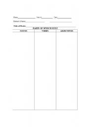 Scavenger Hunt Worksheet