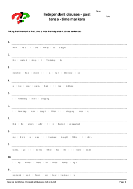 Sentence Scramble Worksheet