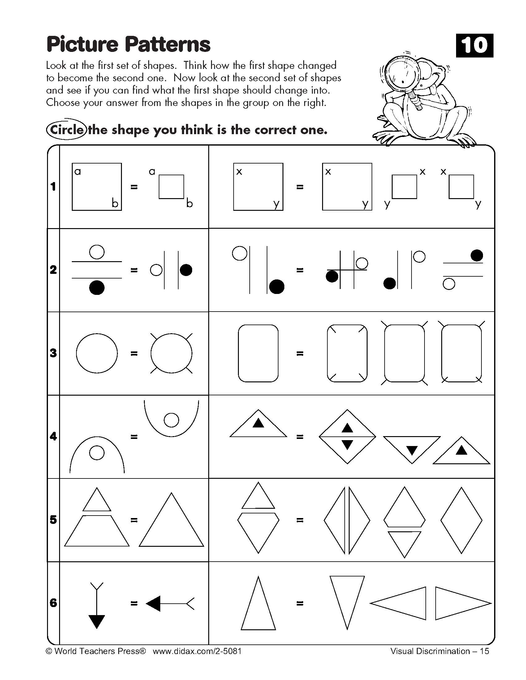 10 Visual Discrimination Worksheets Kindergarten Worksheeto