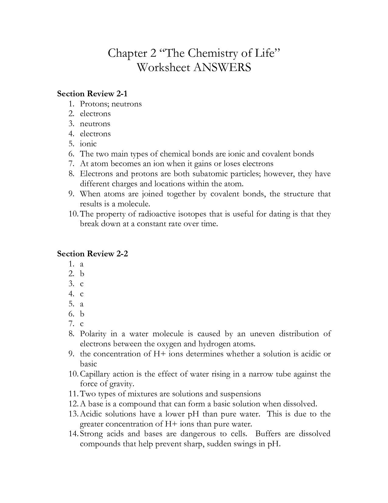 18 Molecules Of Life Worksheet Worksheeto