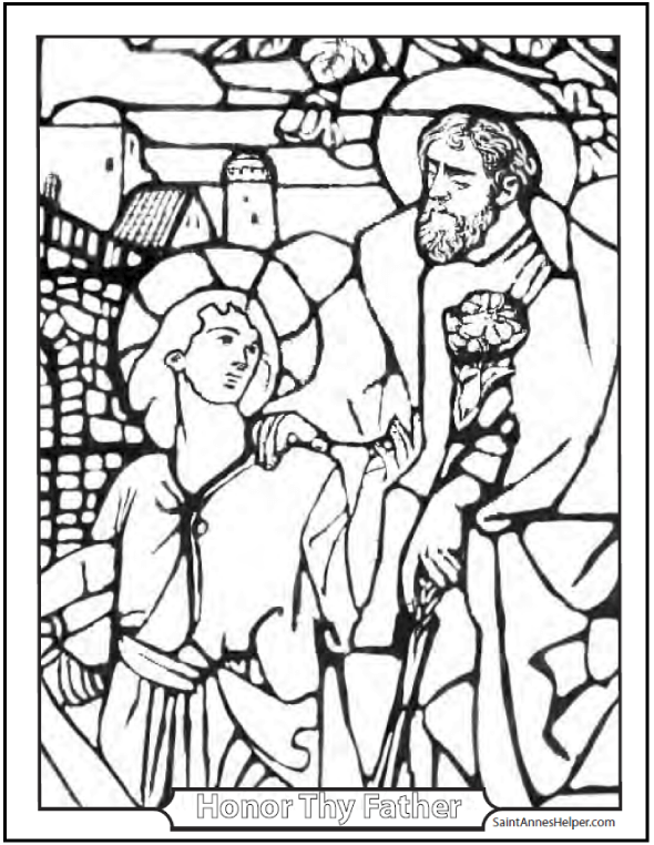 Joseph Jesus Father Coloring Pages