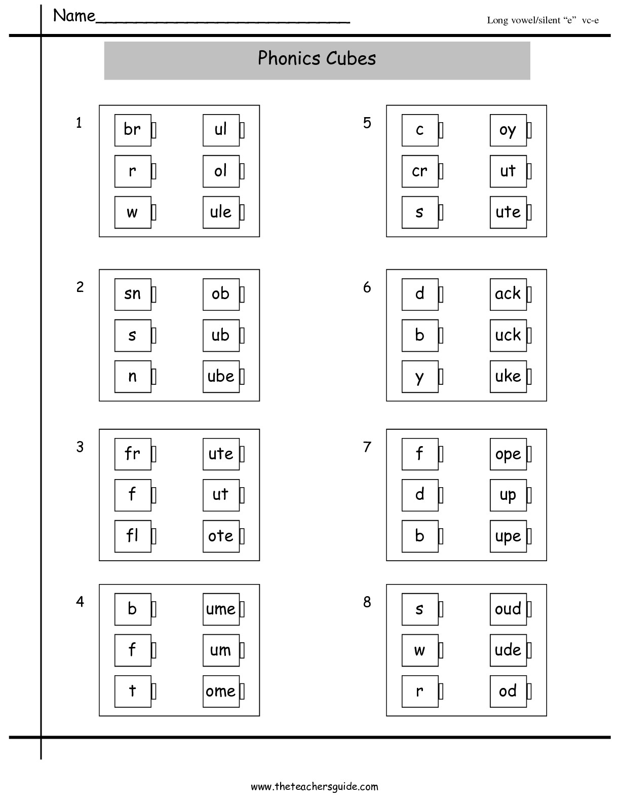 Kindergarten Phonics Worksheets