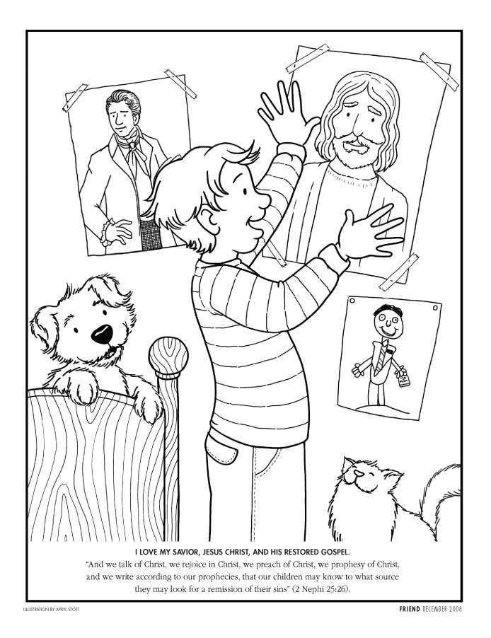 LDS Jesus Christ as a Child Coloring Page