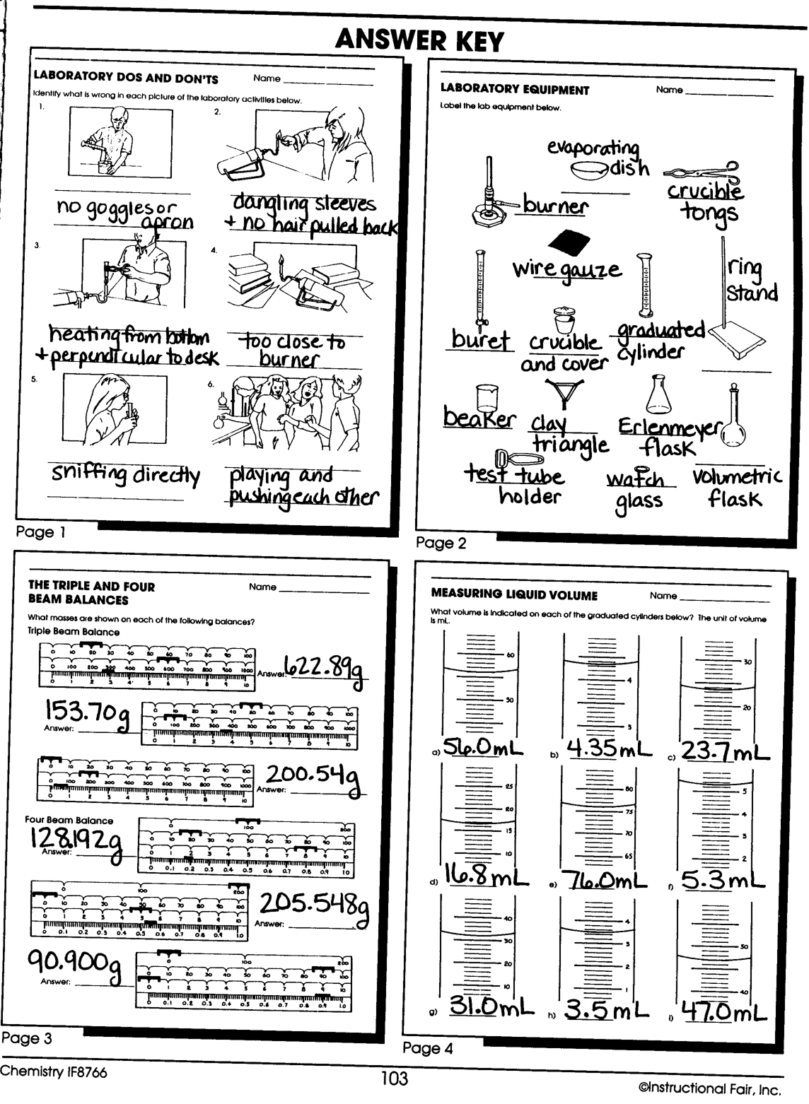 Physical and Chemical Change Worksheet Answers