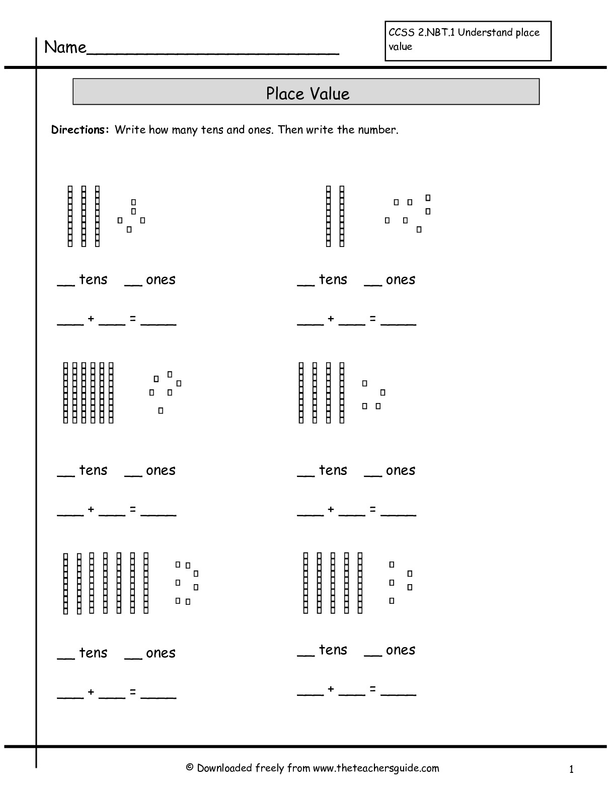 11 Place Value Worksheets First Grade Worksheeto