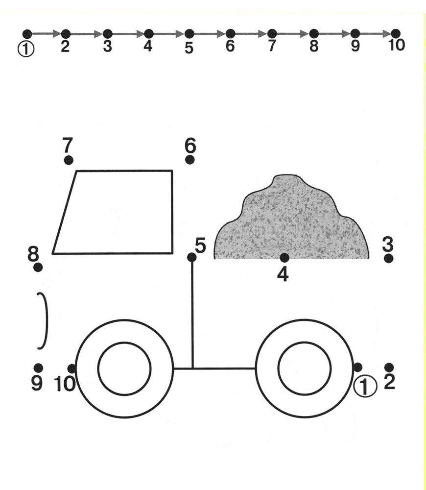 Printable Dot to Dot Number 1 Tracing Worksheets