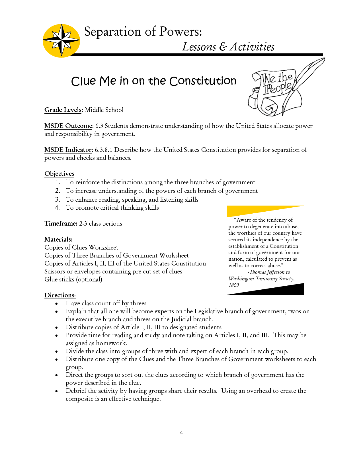 3 Branches of Government Worksheets for Kids