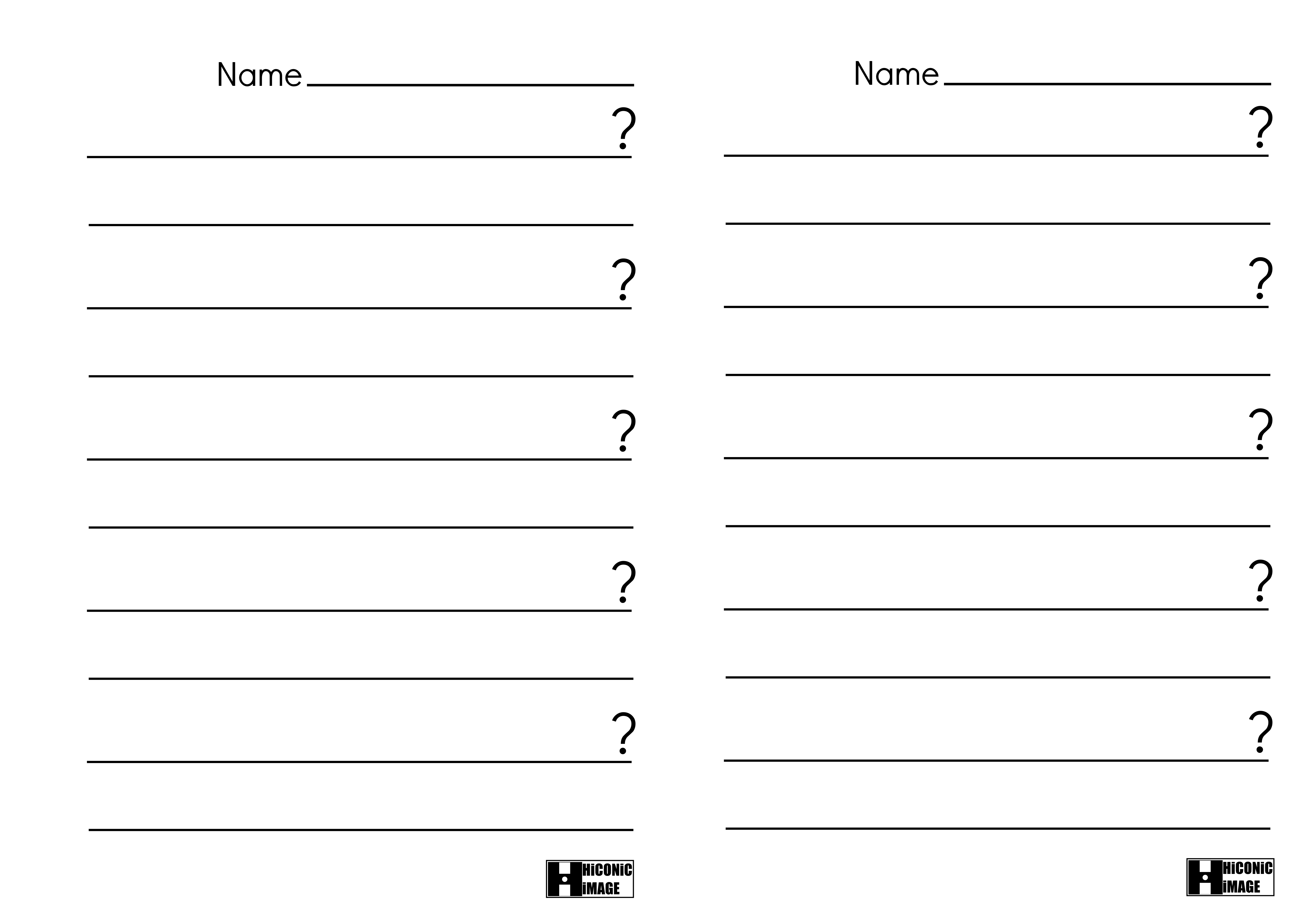 Blank Interview Question Worksheet