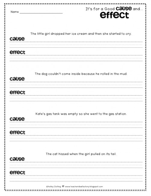 Cause and Effect Worksheets 3rd Grade