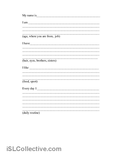 free creative writing worksheets for adults