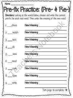 14 Best Images of Suffix Practice Worksheets - Prefix and Suffix ...