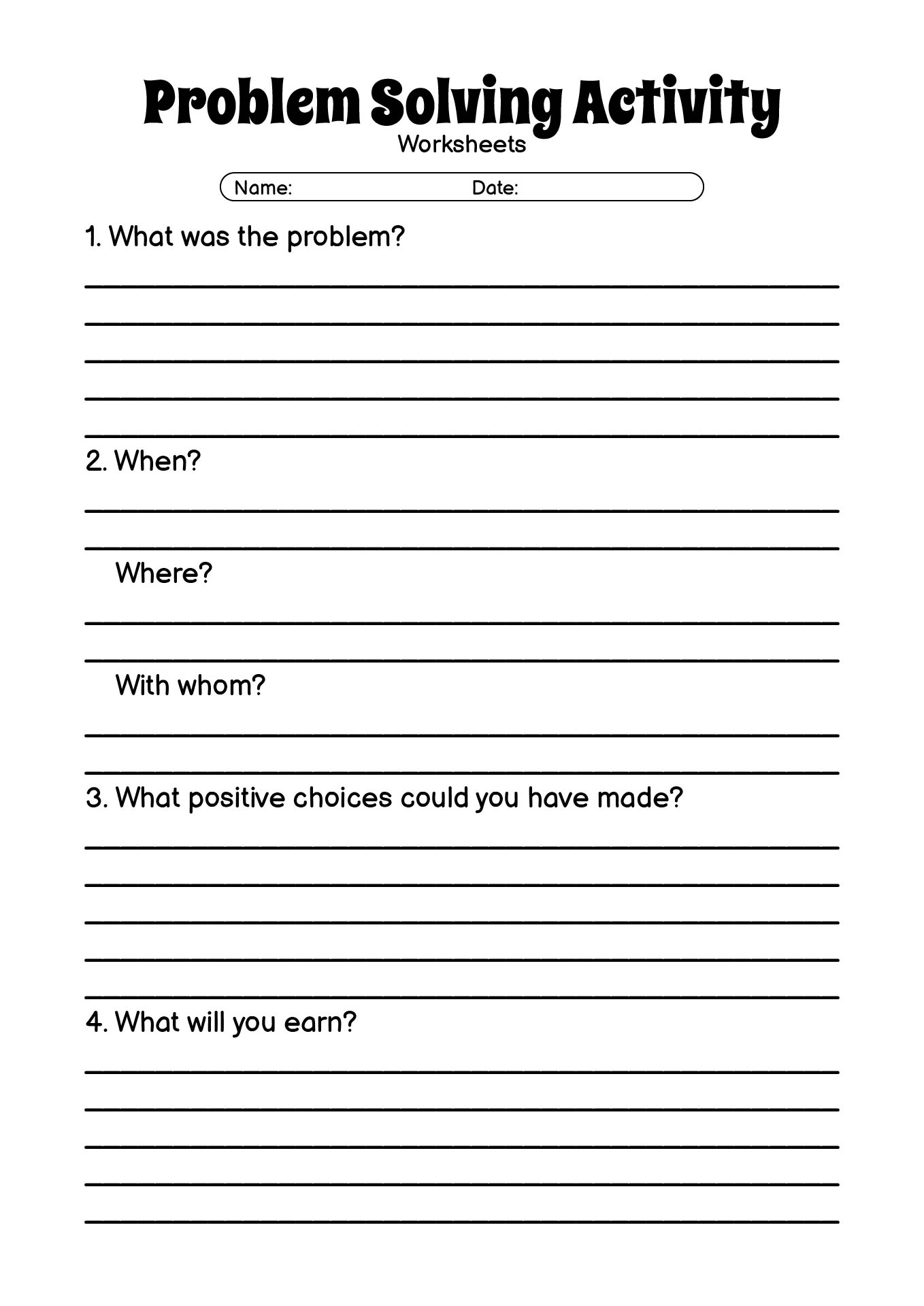 15 Adult Problem Solving Worksheets PDF Worksheeto