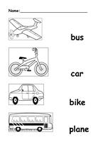 Transportation Worksheets