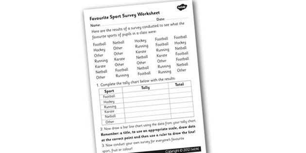 Data Chart Worksheets