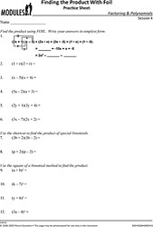 Foil Method Worksheet