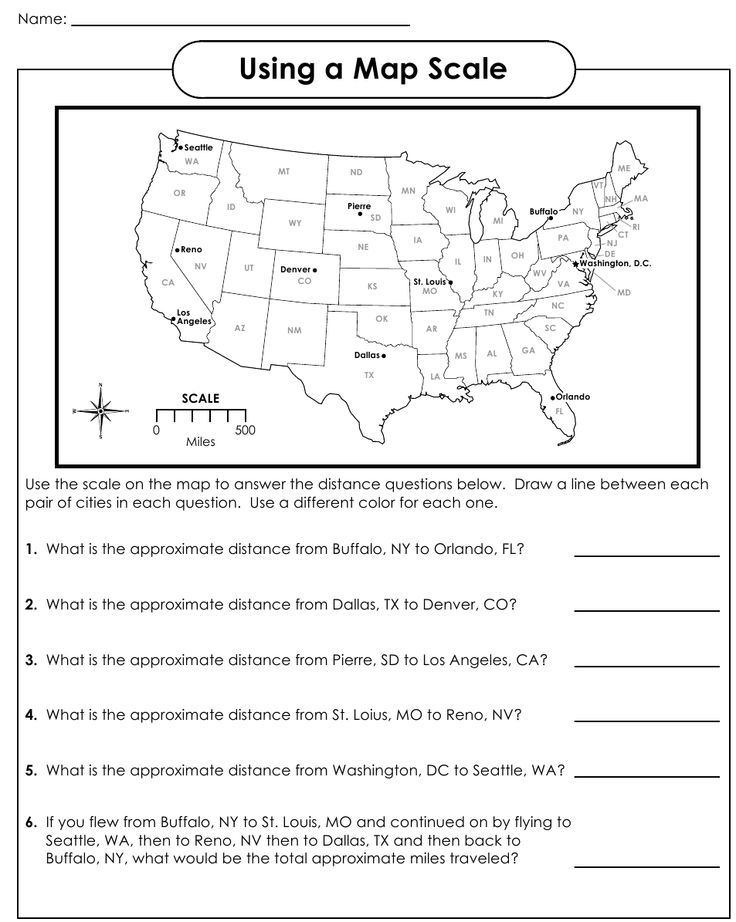 Map Scale Activity Worksheet