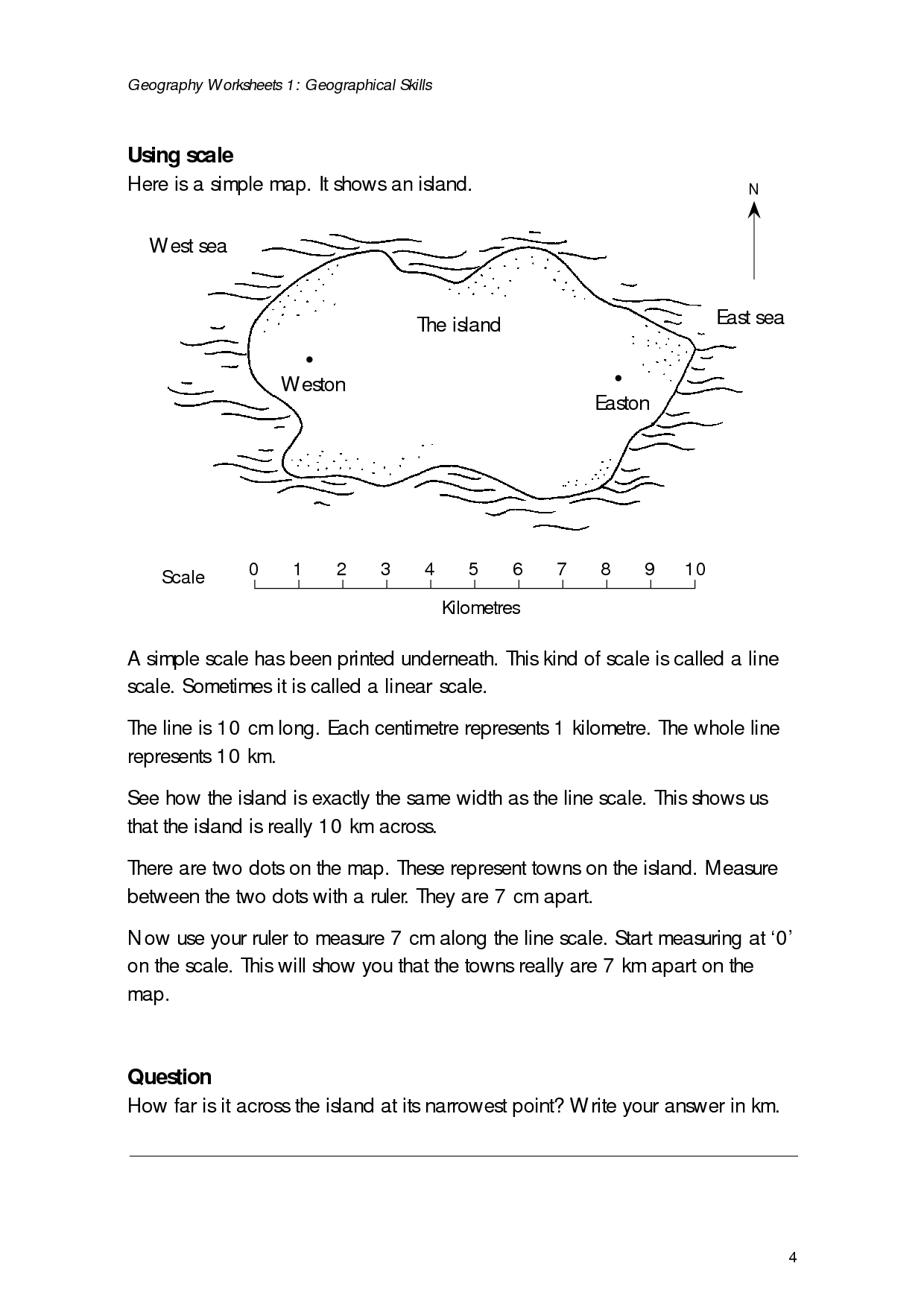 Map Scale Worksheets 3rd Grade