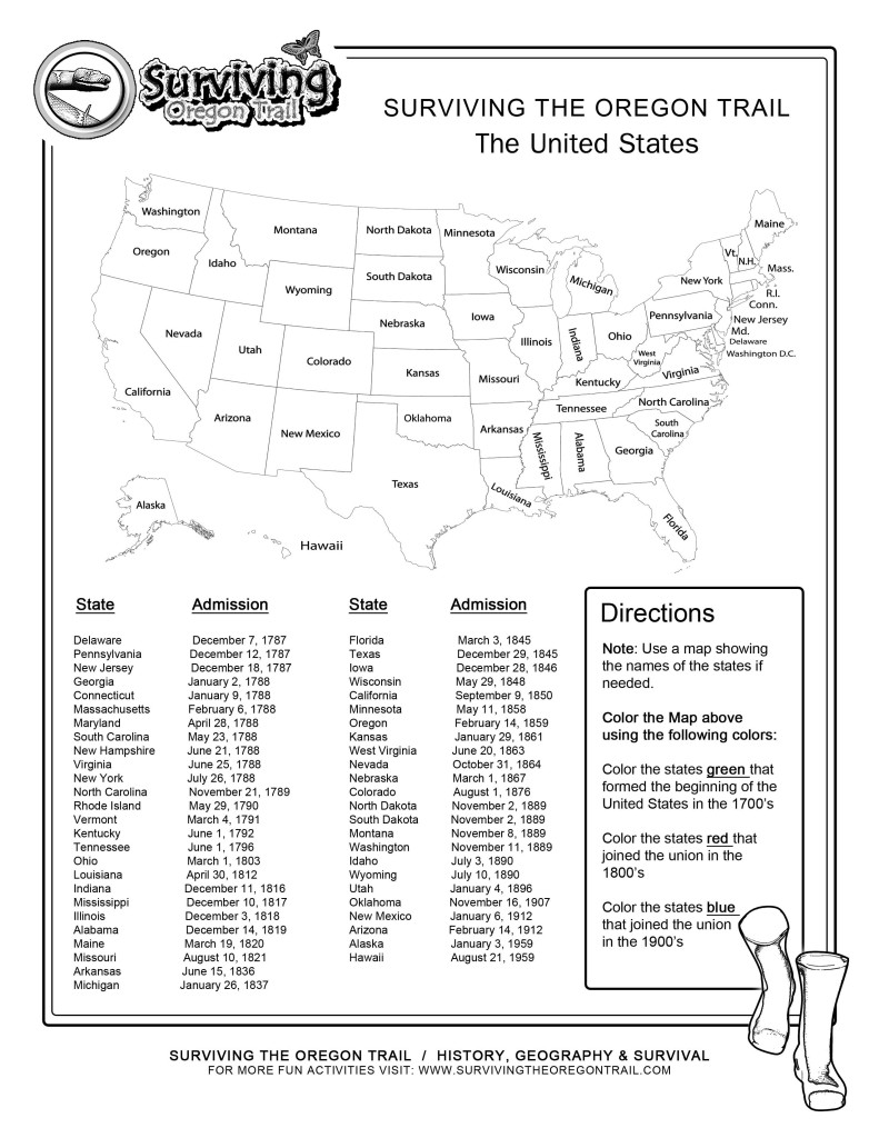 Oregon Trail Worksheets