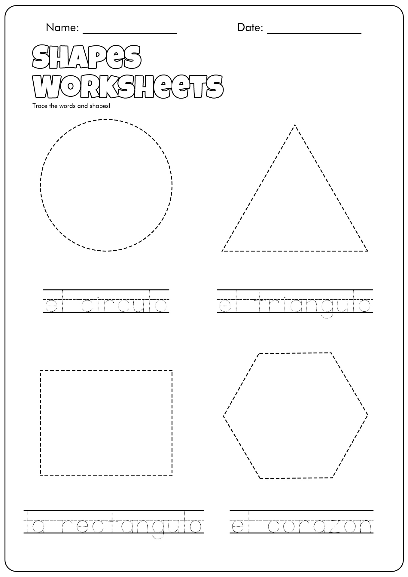 12 Spanish Name Worksheets Free PDF At Worksheeto