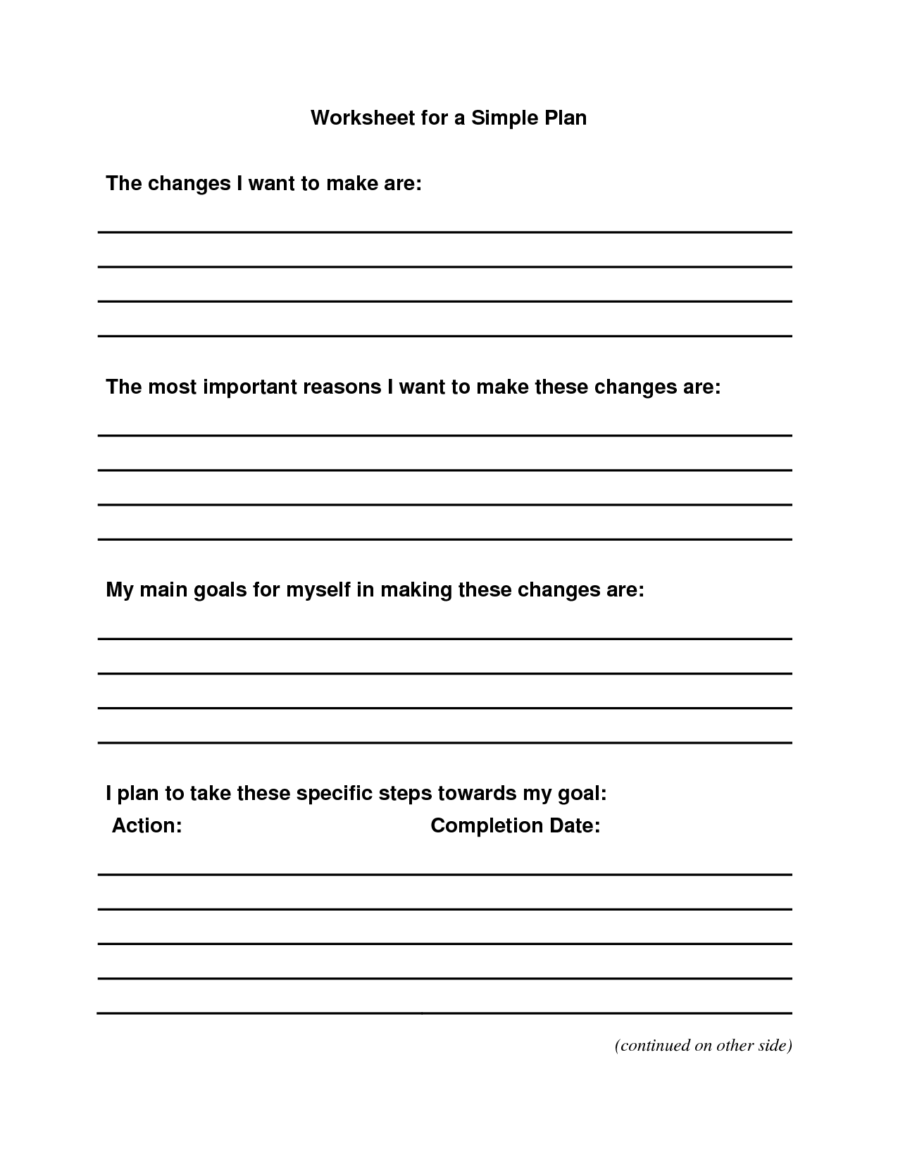 14 Healthy Lifestyle Changes Worksheet Worksheeto