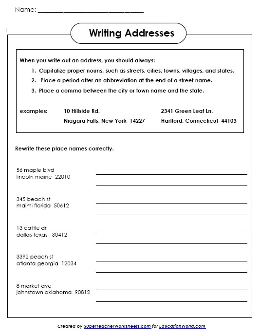 Super Teacher Worksheets Handwriting