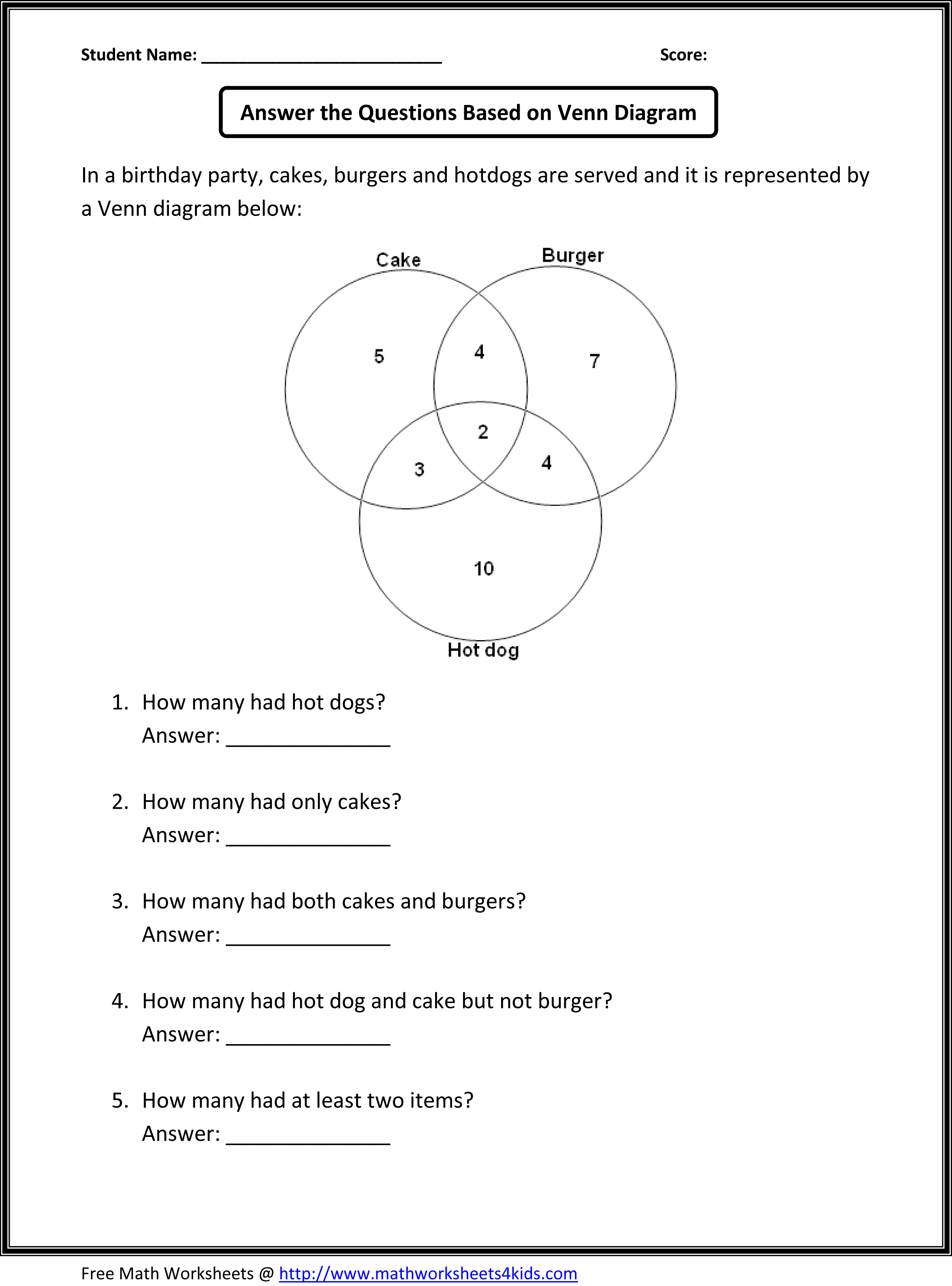 5th Grade Math Worksheets Printable