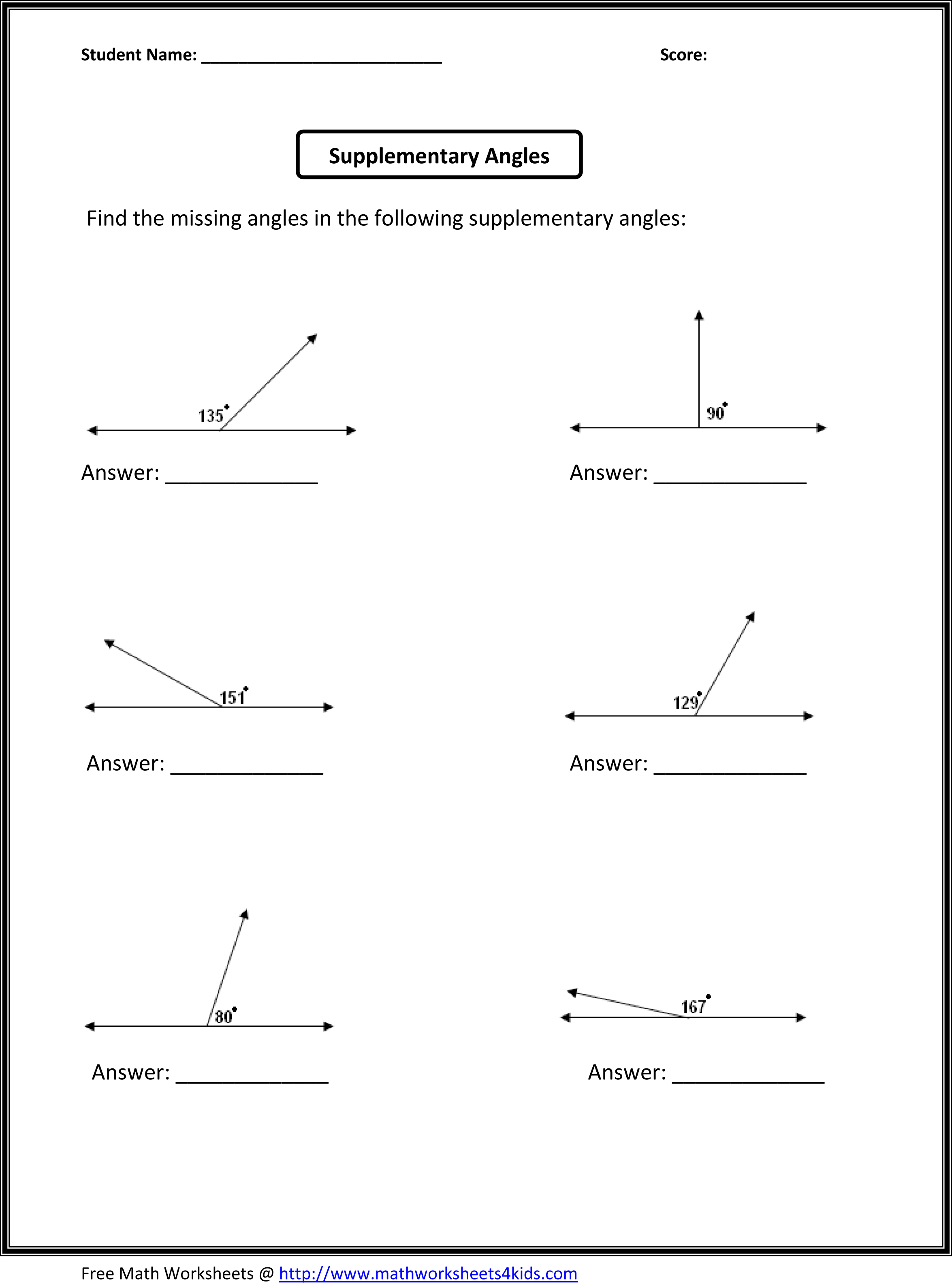13 Angles Word Problems Worksheets Worksheeto