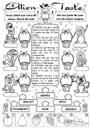 Alien Classification Worksheet