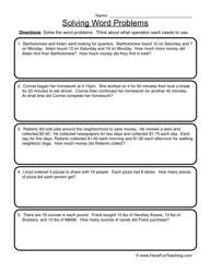 Area Word Problems Worksheets