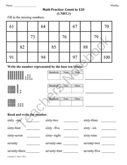 Common Core Math Worksheets