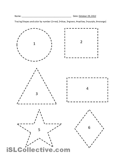 Free Printable Shape Tracing Worksheets