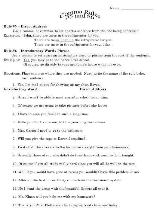 Grammar Worksheets Grade 5