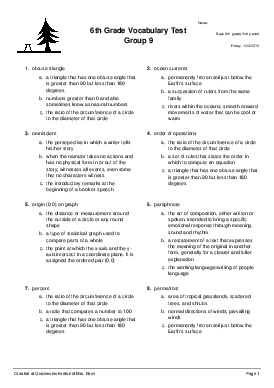 Multiple Meaning Worksheets for 6th Grade