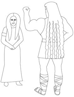 Samson and Delilah Coloring Pages