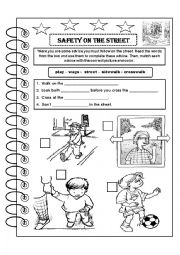 Street Safety Worksheets