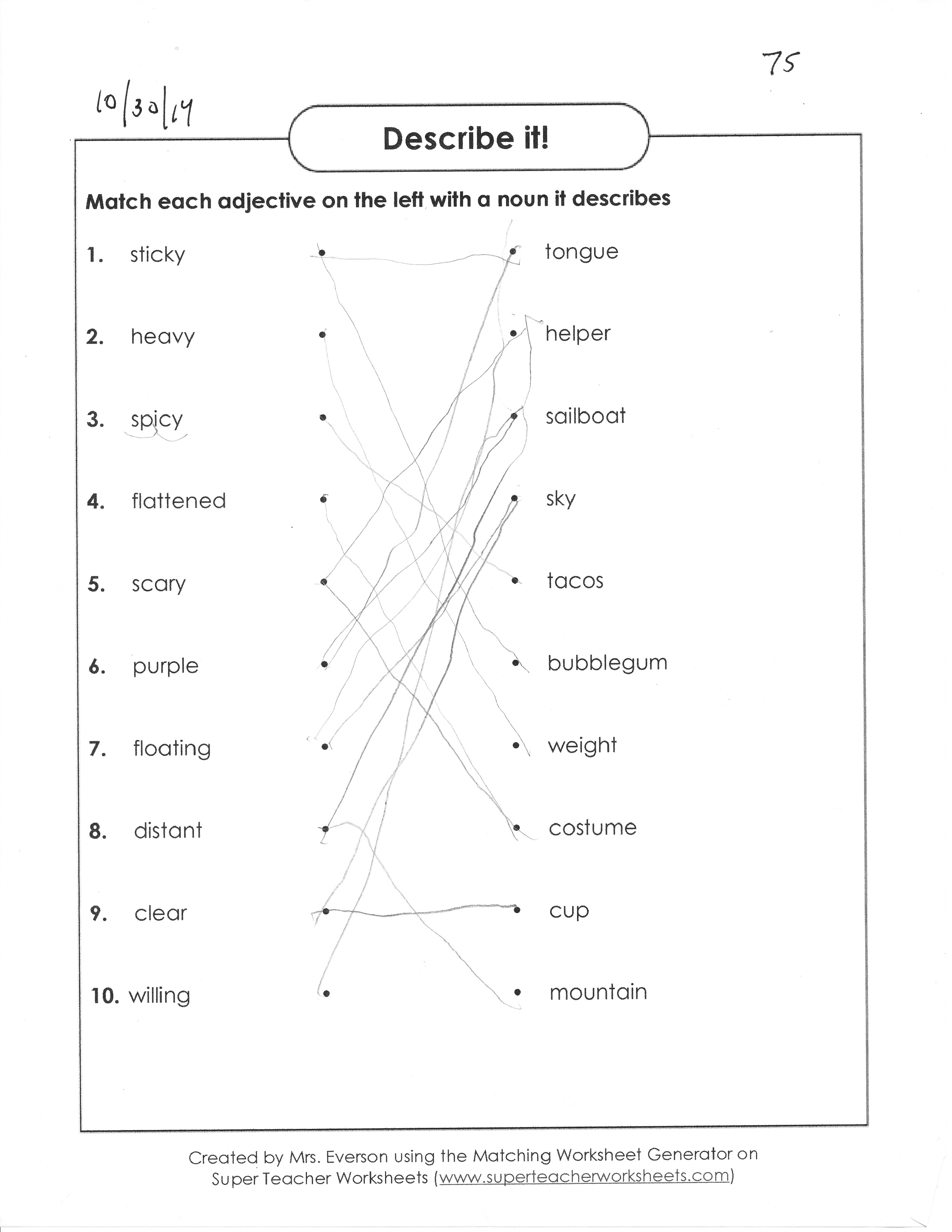 Super Teacher Worksheets Answer Key