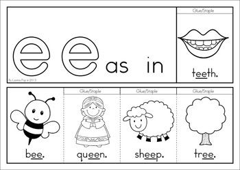 Vowel Digraphs Ee EA Worksheets