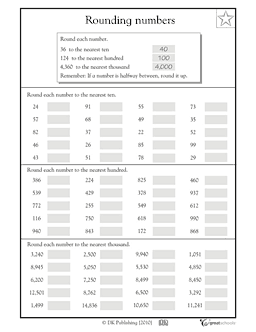 Worksheet Rounding to Nearest 10 and 100