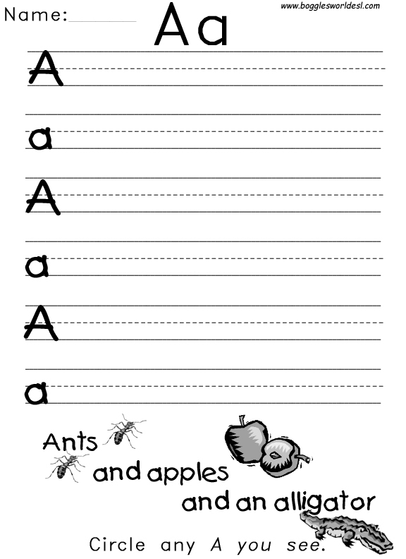 Alphabet Letter Worksheets