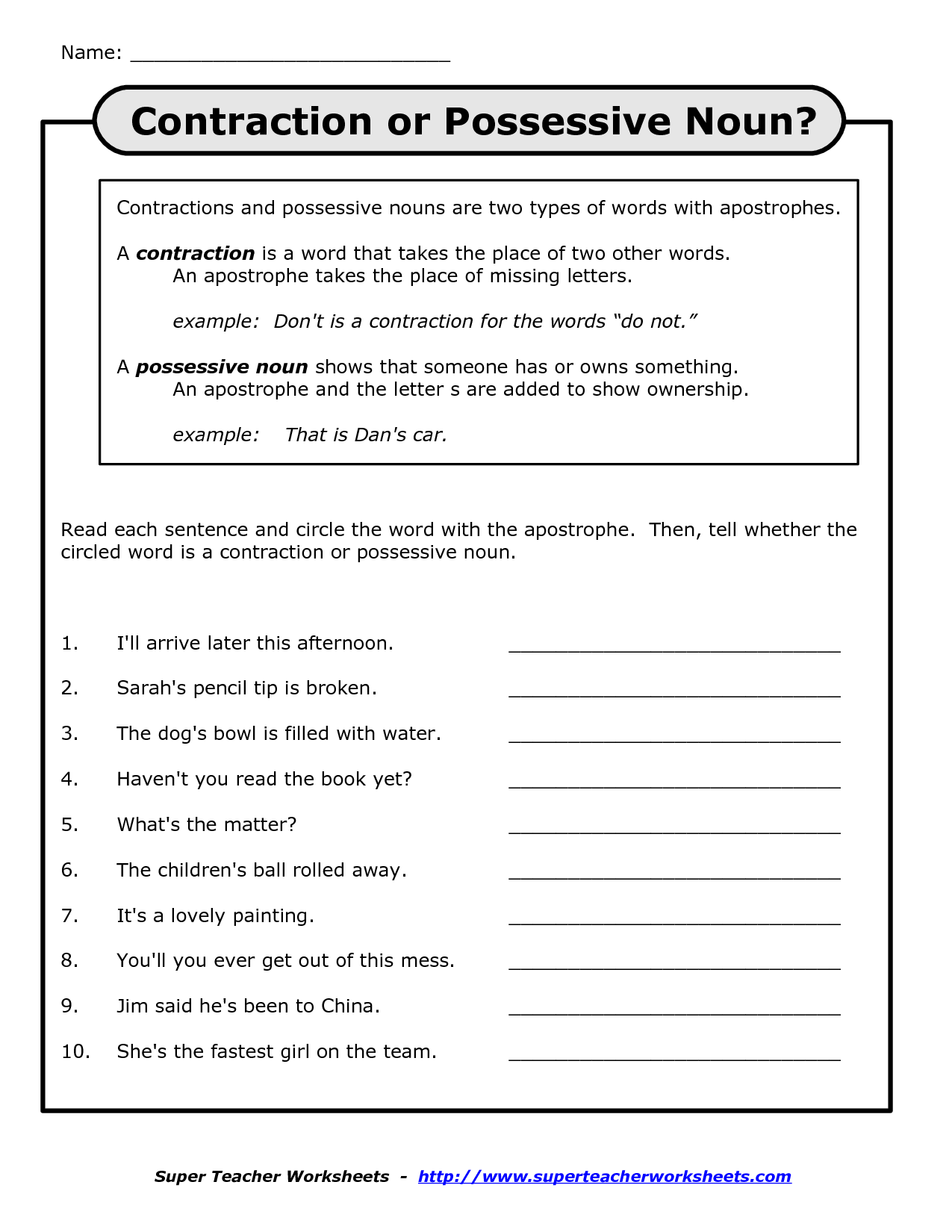 17 Worksheets Possessive Nouns Worksheeto